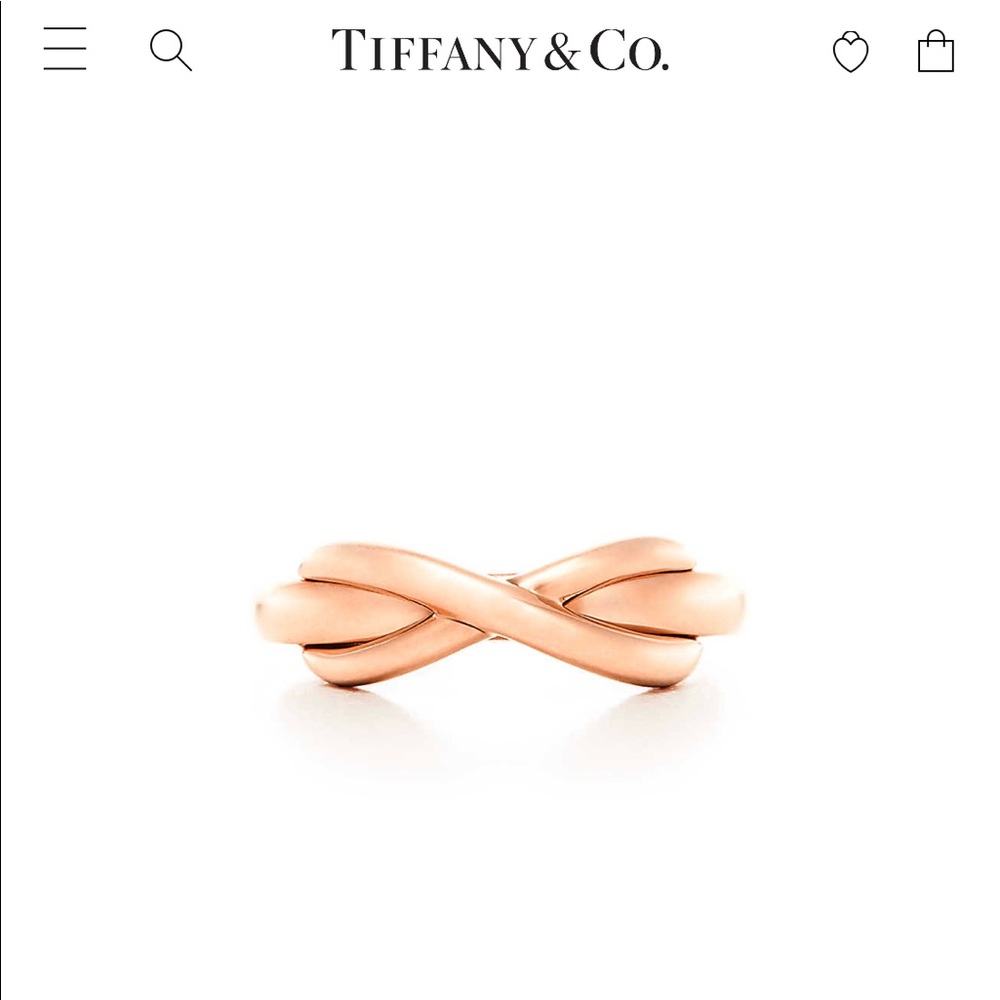 Tiffany rose gold infinity ring